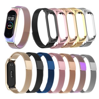 XiaoMi Mi Band 4 3 Milanese Loop Magnetic Band Colorful Straps Replacement Stainless Steel Wrist Watch For Xiaomi Mi Band 3 Miband 4