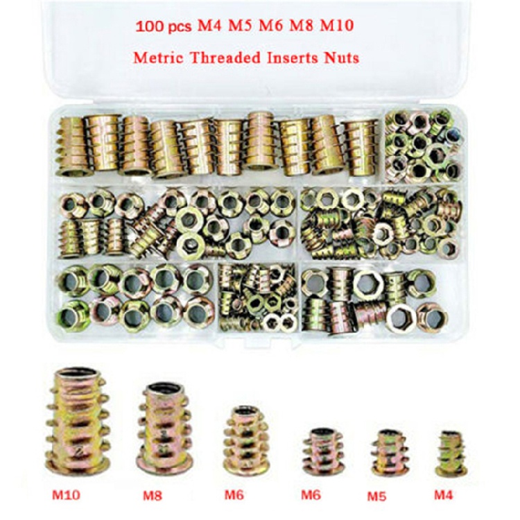 100pcs-new-m4-m5-m6-m8-m10-threaded-hex-drive-inserts-wood-screw-inserts-nut