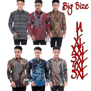 สินค้า เสื้อเชิ้ตแขนยาว ผ้าบาติก จัมโบ้ ไซซ์ M L XL XXL 3XL 4XL 5XL สําหรับผู้ชาย