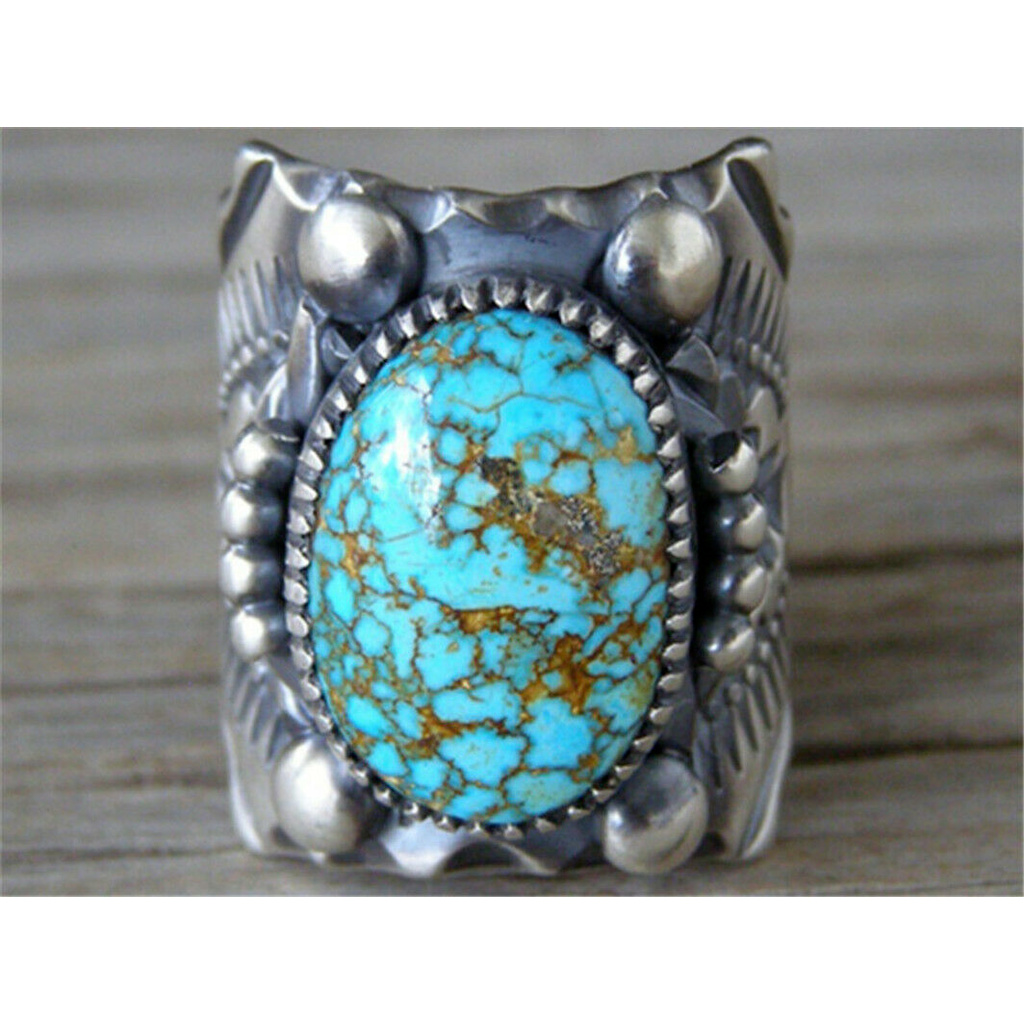 Koral Jewelry Created Emerald Spiral Sides Ring - 925 Sterling Silver, Boho Tribal, Sizes 5-9