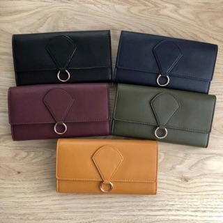 🌱 Charles &amp; Keith Long Wallet กระเป๋าสตางค์ใบยาว สีดำ