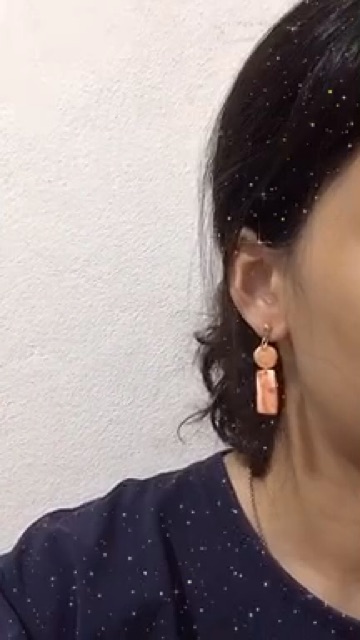 ต่างหูแฟชั่น-ต่างหูวินเทจ-handmade-earring-สี-apricot
