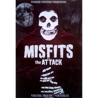 โปสเตอร์ รูปวาด กราฟฟิก วง ดนตรี เฮฟวีเมทัล มิสฟิตส์ MISFITS POSTER 24”x35” Horror Punk Rock Hardcore Heavy Metal V2