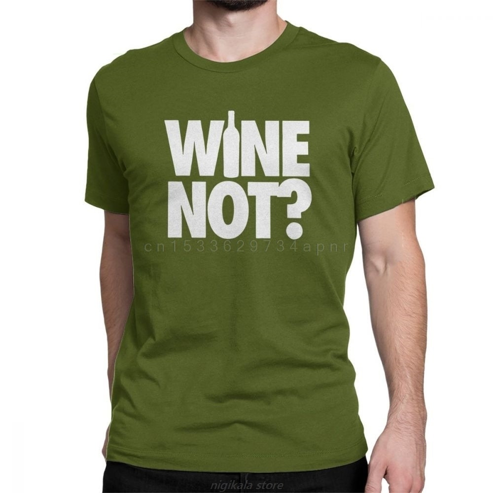 เสื้อยืดผ้าฝ้ายพิมพ์ลาย-เสื้อยืดคอกลม-แขนสั้น-ผ้าฝ้าย-100-พิมพ์ลาย-wine-not-t-shirts-สําหรับผู้ชาย