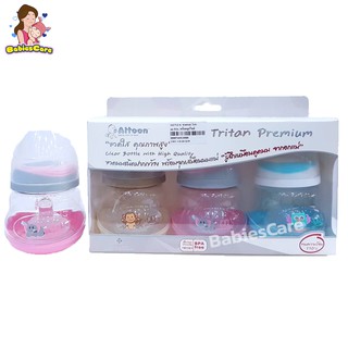 BabiesCare Attoon ขวดนม Tritan Premium 5oz แพค3ขวด(จุกนมไซร์M)