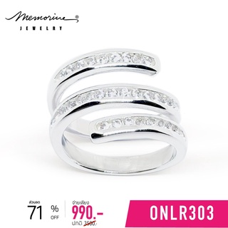 สินค้า Memorine Jewelry แหวนเงินแท้ 925 ฝังเพชรสวิส (CZ) : ONLR303