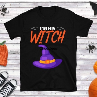 เสื้อยืดสีขาวเสื้อยืดคู่รัก พิมพ์ลายฮาโลวีน สําหรับฮาโลวีนS-4XL