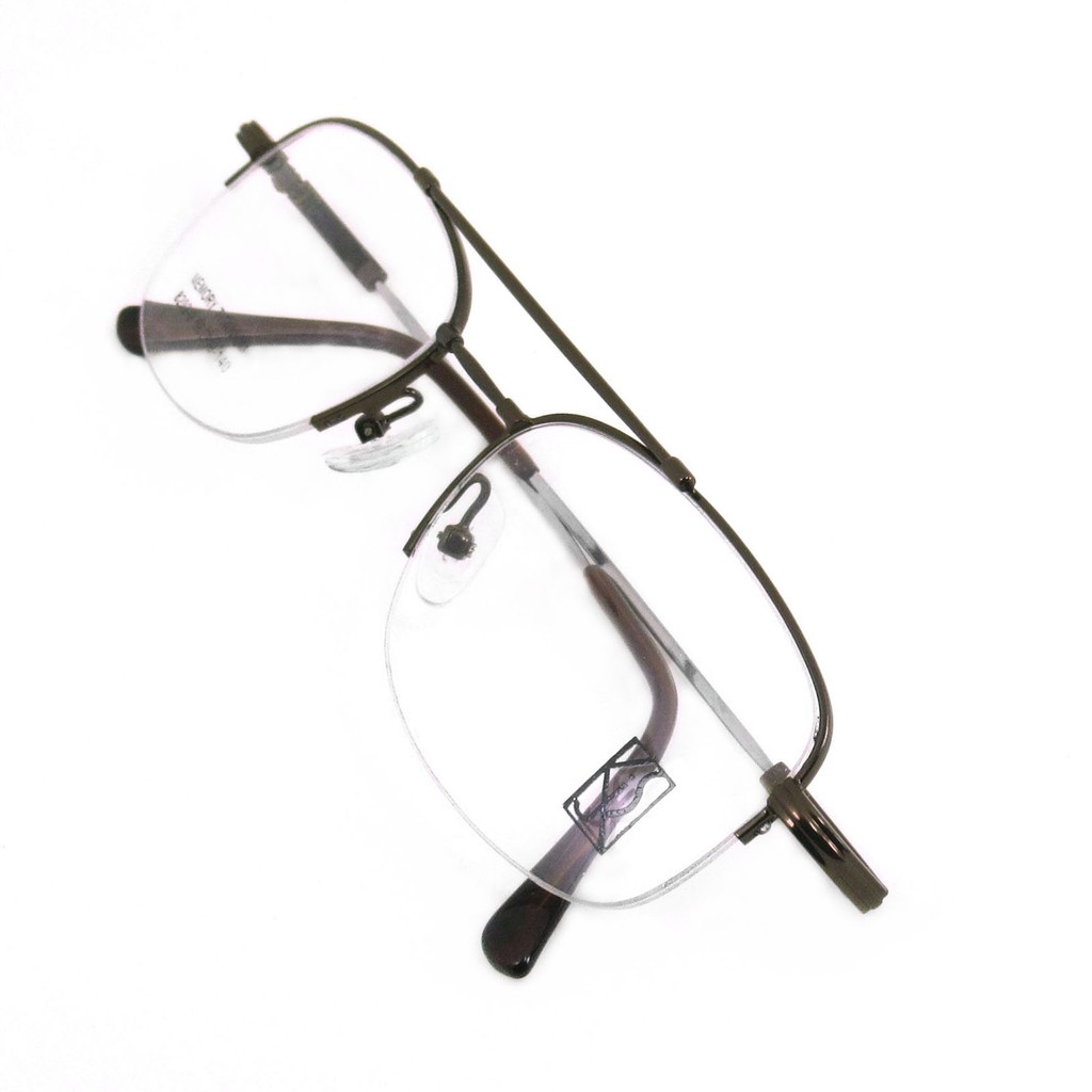 titanium-100-แว่นตา-รุ่น-82022-สีน้ำตาล-กรอบเซาะร่อง-ขาข้อต่อ-วัสดุ-ไทเทเนียม-สำหรับตัดเลนส์-กรอบแว่นตา-eyeglasses