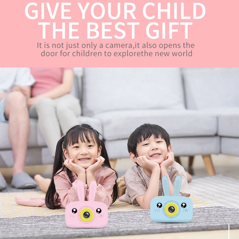 ภาพหน้าปกสินค้า1200W Pixel HD Mini Child Camera ของเล่นกระต่ายการ์ตูนภาพถ่ายวิดีโอเด็กกล้องดิจิตอล จากร้าน lweinking.th บน Shopee