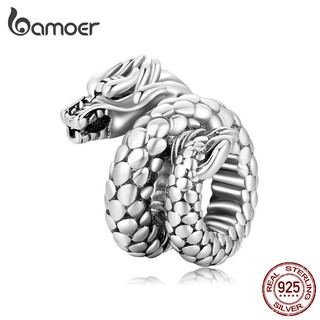 Bamoer Charms 925 Silver Dragon Shape 4.5Mm Aperture Fashion Accessories Suitable For Diy Bracelet Bsc546