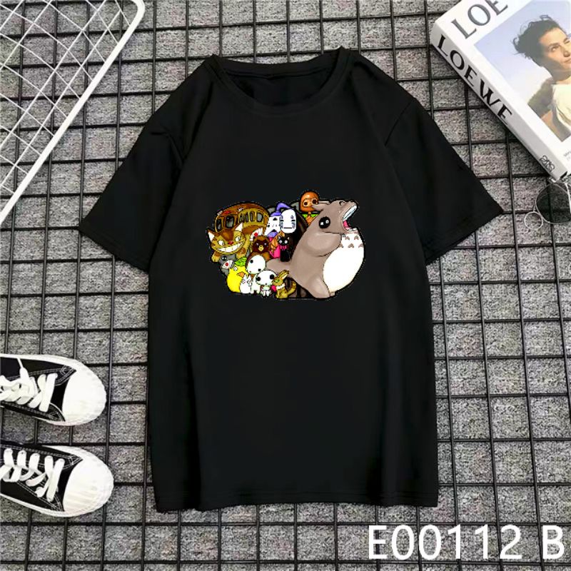 baju-bersedia-tshirt-besar-lembut-comel-lawa-kartoon-kawaii-jepun-anime-movie-spirited-away-my-neighbor-totoro-e00112-สไ