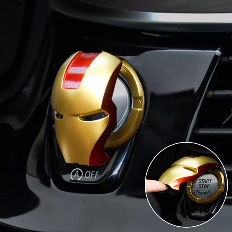 ฝาครอบปุ่มสตาร์ท-ไอรอนแมน-ปุ่มสตาร์ทรถ-ironman-push-start-engine-start