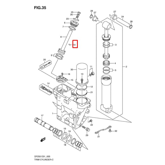 48691-93J00-000 CHECK VALVE ชุดเช็ควาล์ว เครื่องยนต์เรือซุซุกิ Suzuki ...