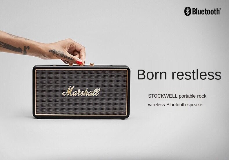 มาร์แชลลำโพงสะดวกmarshallmarshall-stockwellrock-bass-portable-retro-wireless-bluetooth-speaker-sound-originalstockwellge