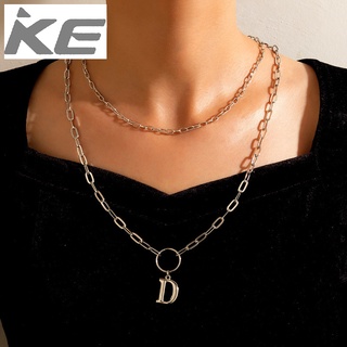 Necklace Simple letter silver temperament long multi-womens necklace for girls for women low