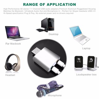 ภาพขนาดย่อของภาพหน้าปกสินค้าUSB การ์ดเสียง ซาวด์การ์ด Audio 3D Sound Virtual 7.1 Channel Card Adapter จากร้าน newpower1 บน Shopee