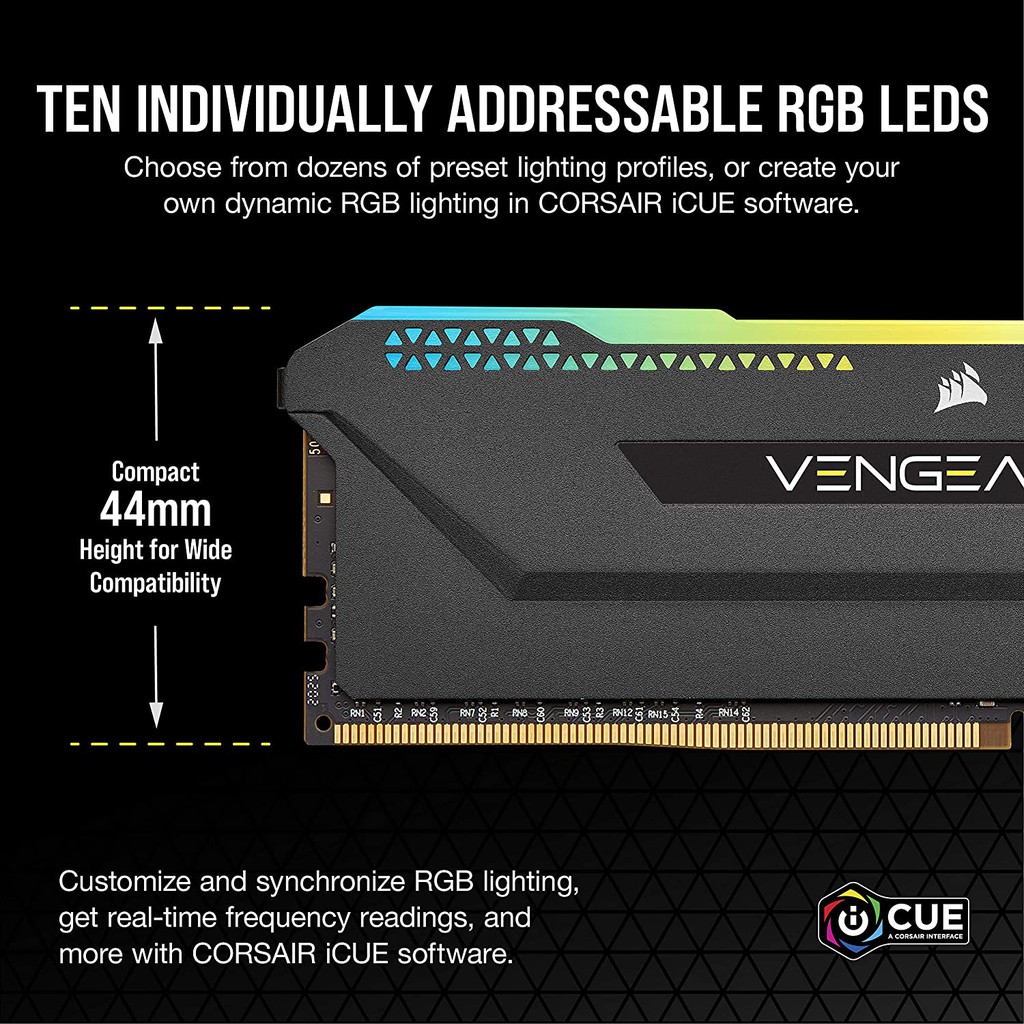 ภาพสินค้า16GB (8GBx2) DDR4/3600 RAM PC (แรมพีซี) CORSAIR VENGEANCE RGB PRO SL (CMH16GX4M2D3600C18) จากร้าน hardware_corner บน Shopee ภาพที่ 5