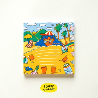 FLUFFY OMELET- Beach and Me memo pad 9x9 cm.