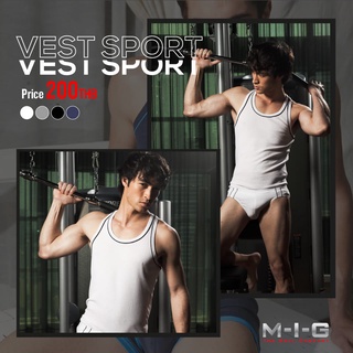 ภาพหน้าปกสินค้าM-I-G Vest Sport เสื้อกล้ามเวสสปอร์ท men\'s underwear ที่เกี่ยวข้อง