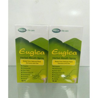 (10 มล) สเปรย์พ่นคอ ยูจิก้า เฮอร์บอล เม้าท์ สเปรย์ Mega We Care Eugica Herbal Mouth Spray