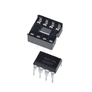 NE555 NE555P IC 555 Timer การเขียนโปรแกรม Oscillator 8ขา DIP ซ็อกเก็ต