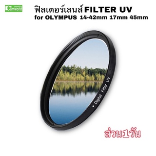 ฟิลเตอร์เลนส์ UV Filter lens for Olympus 14-42mm 17mm 45mm และรุ่นอื่น 37mm  ลดแสงสะท้อน ป้องกันหน้าเลนส์ ส่งด่วน1วัน