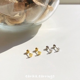 (กรอกโค้ด 72W5V ลด 65.-) earika.earrings - tiny daisy piercing จิวหูเงินแท้เดซี่ (ราคาต่อชิ้น) เหมาะสำหรับคนแพ้ง่าย