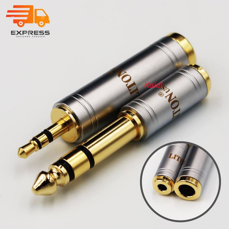 Liton Usa Gold Plated 63mm Male To 35mm Female 35mm Male To 63mm Female Audio Connectors 