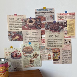 ภาพหน้าปกสินค้าCH丨50pcs/lot Vintage Cake Junk journal Retro Dessert material papers DIY scrapbooking album diary wall decor poster  gift decorative paper ที่เกี่ยวข้อง