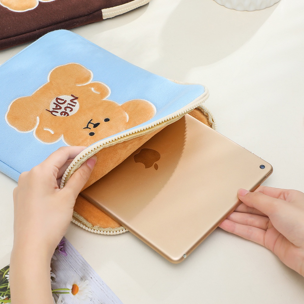 korean-cartoon-bear-ipad-tablet-computer-bag-plus-velvet-thickened-tablet-protective-cover-10-2-inch-11-inch-ipad-storag