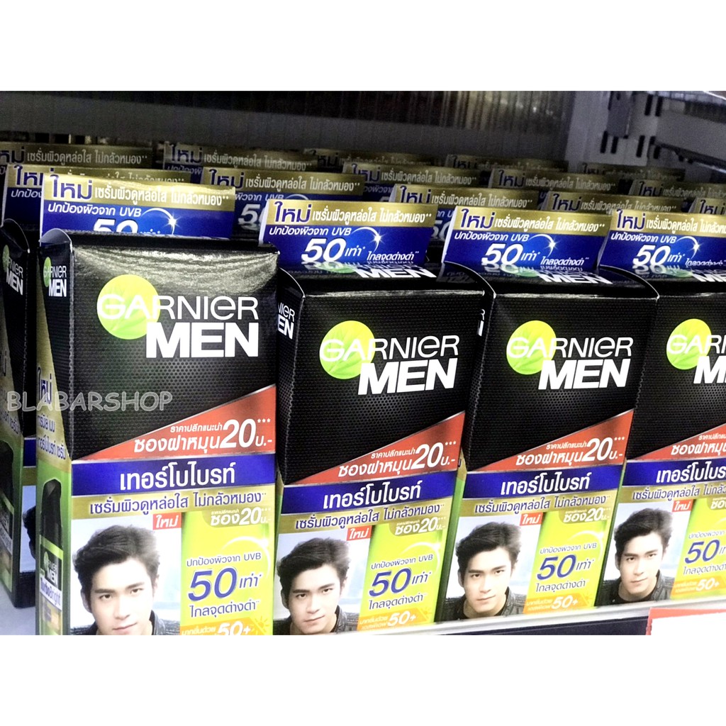 ยกกล่อง6ซอง-garnier-men-serum-turbo-bright-sportless-serum-spf50-pa-การ์นิเย่เมน-เทอร์โบ-ไบรท์-เซรั่มบำรุงผิวหน้า