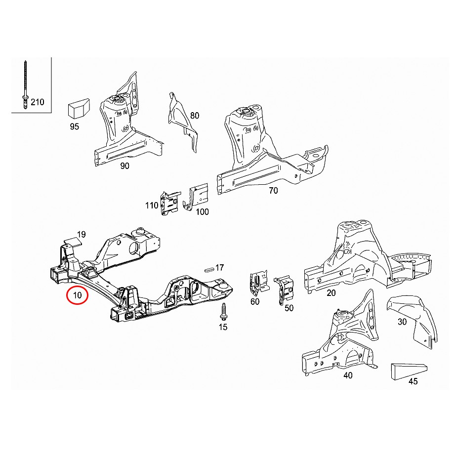 คานใต้เครื่องรถเบนซ์-w169-w245-a-class-b-class-ของแท้-ราคาพิเศษ