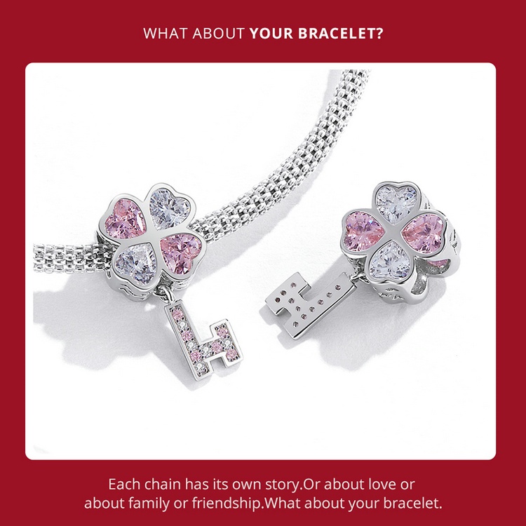 ภาพสินค้าBamoer Beads 925 Sterling Silver Valentine's Day Series Charm 4 style Fashion Accessories Fit DIY Bracelet and Necklace จากร้าน bamoer.th บน Shopee ภาพที่ 7
