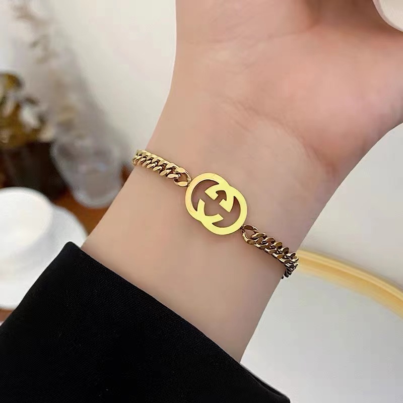 สร้อยข้อมือ-โลหะไทเทเนียม-ทอง-18k-เครื่องประดับแฟชั่นใหม่-พร้อมส่ง