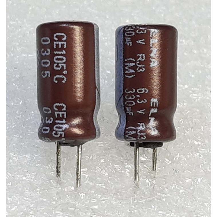 Elna RJ3 330uf 6.3v (ราคา10ตัว) capacitor ตัวเก็บประจุ คาปาซิเตอร์ ...