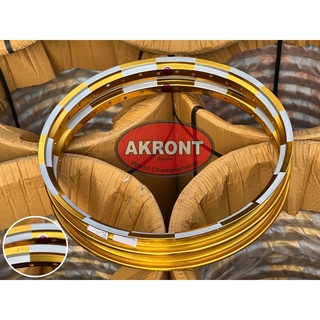วงล้อทรงAตัวหนา Akront (ยิงทรายแท้ )ขนาด 1.4-17 ตัวสติ๊กเกอร์ 1คู่-2วง