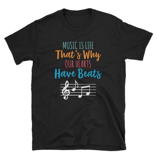 เสื้อยืดโอเวอร์ไซส์เสื้อยืด พิมพ์ลาย Music Is Life Thats Music Geek ของขวัญสําหรับคนรักดนตรีS-3XL