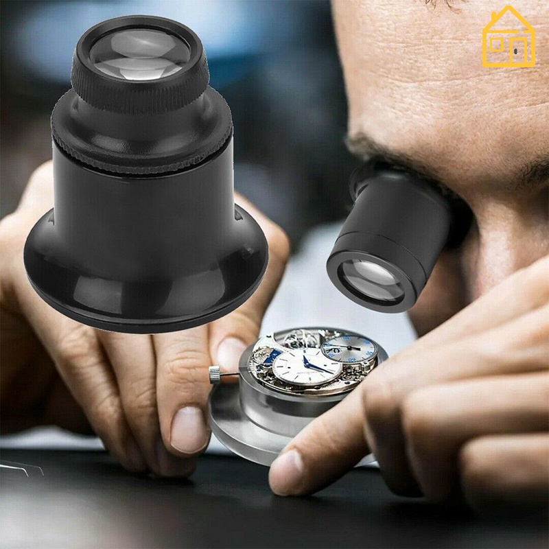 ราคาและรีวิว3x-20x Jeweler'S ห่วงตาข้างเดียว แบบพกพา / ช่างซ่อมนาฬิกา น้ําหนักเบา เครื่องมือแว่นขยาย