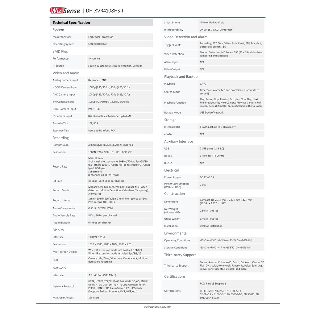 dahua-เครื่องบันทึกกล้องวงจรปิด-รุ่น-xvr4108hs-i-ระบบ-ai-รองรับกล้องมีไมค์