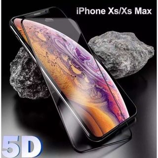 5D ฟิล์มกระจก  ไอโฟนเอ็กซ์เอส แม็กซ์ เต็มจอ กาวเต็มแผ่น สีดำ FULL GLUE Tempered glass for Apple iPhone