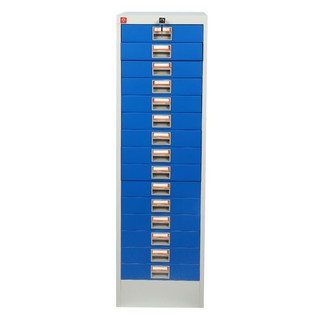 File cabinet CABINET 15 DRAWERS LUCKY WORLD CDX-15-RG BLUE Office furniture Home &amp; Furniture ตู้เอกสาร ตู้ลิ้นชักเหล็ก 1