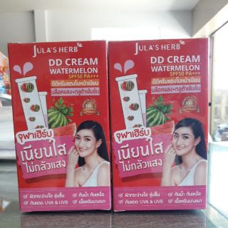 JULAS HERB(จุฬาเฮิร์บ) ดีดีครีมแตงโม SPF50 PA+++ 8 มล.(6ซอง/กล่อง)