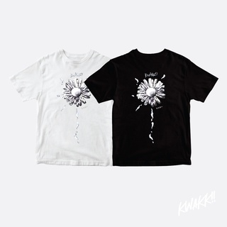 เสื้อยืดโอเวอร์ไซส์เสื้อยืดคอกลมแบรนด์ KWAKK!! – SUNFLOWERS-3XL