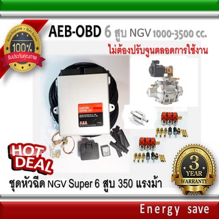 AEB-OBD 6 สูบ : ชุดติดตั้งแก๊ส NGV  350 แรงม้า 1000-3000 ซีซี (ไม่ต้องจูนตลอดการใช้งาน) อะไหล่แก๊ส NGV GAS Energysave