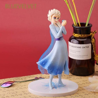 Bluevelvet โมเดลฟิกเกอร์ Frozen Elsa Pvc ลายการ์ตูนเจ้าหญิงน่ารักขนาด 21 ซม. ของสะสมสําหรับเด็ก