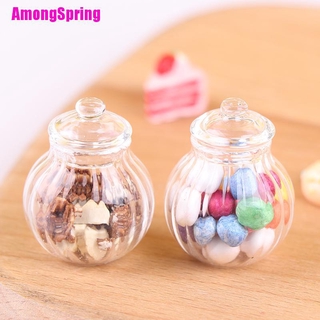 สินค้า (Amongspring) โหลแก้ว ขนาดเล็ก 1:12 สําหรับบ้านตุ๊กตา