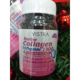 VISTRA Marine Collgen TriPeptide 1300 &amp; Coenzyme Q10 Plus 30 Tablets