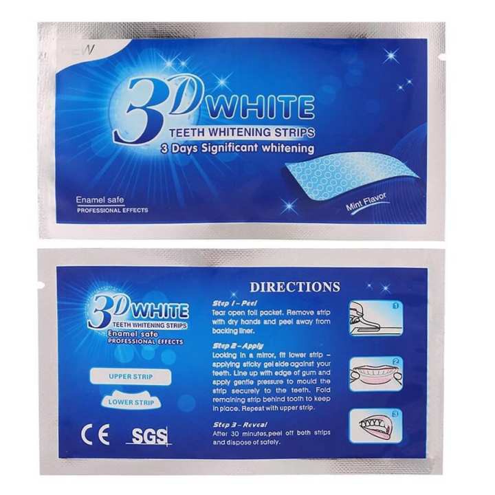 แผ่นฟอกฟันขาว-3d-white-teeth-whitening-strips-แผ่นแปะฟอกฟันขาว-ฟอกสีฟัน