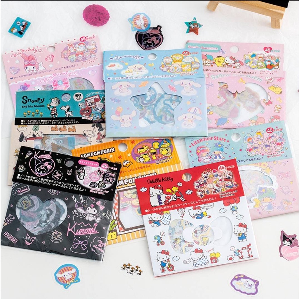 avionshop-สติ๊กเกอร์ลายการ์ตูน-45-ชิ้น-สติ๊กเกอร์ตกแต่ง-สติ๊กเกอร์ใส