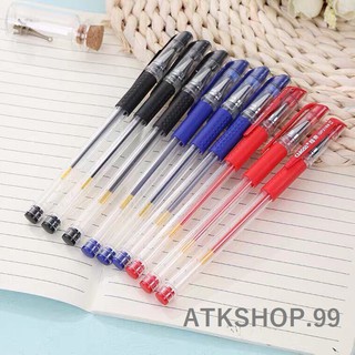 ปากกาหมึกเจล มี 3 สีให้เลือก 0.5mm หัวเข็ม ปากกาหัวเข็ม ปากกาน้ำเงิน